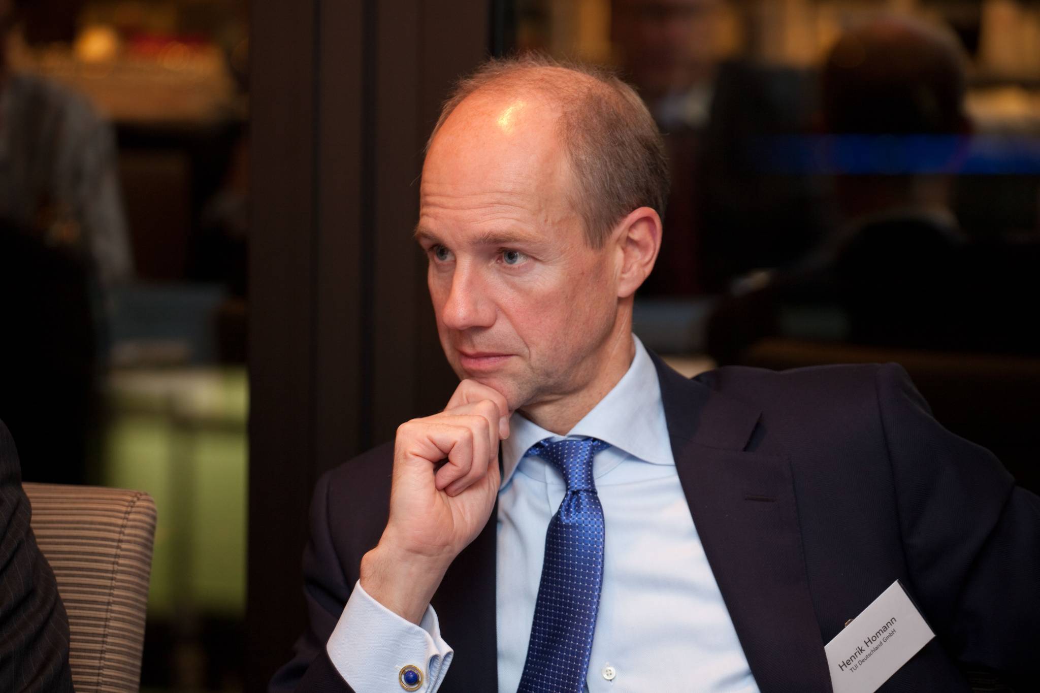 Geschäftsmann auf Tagung